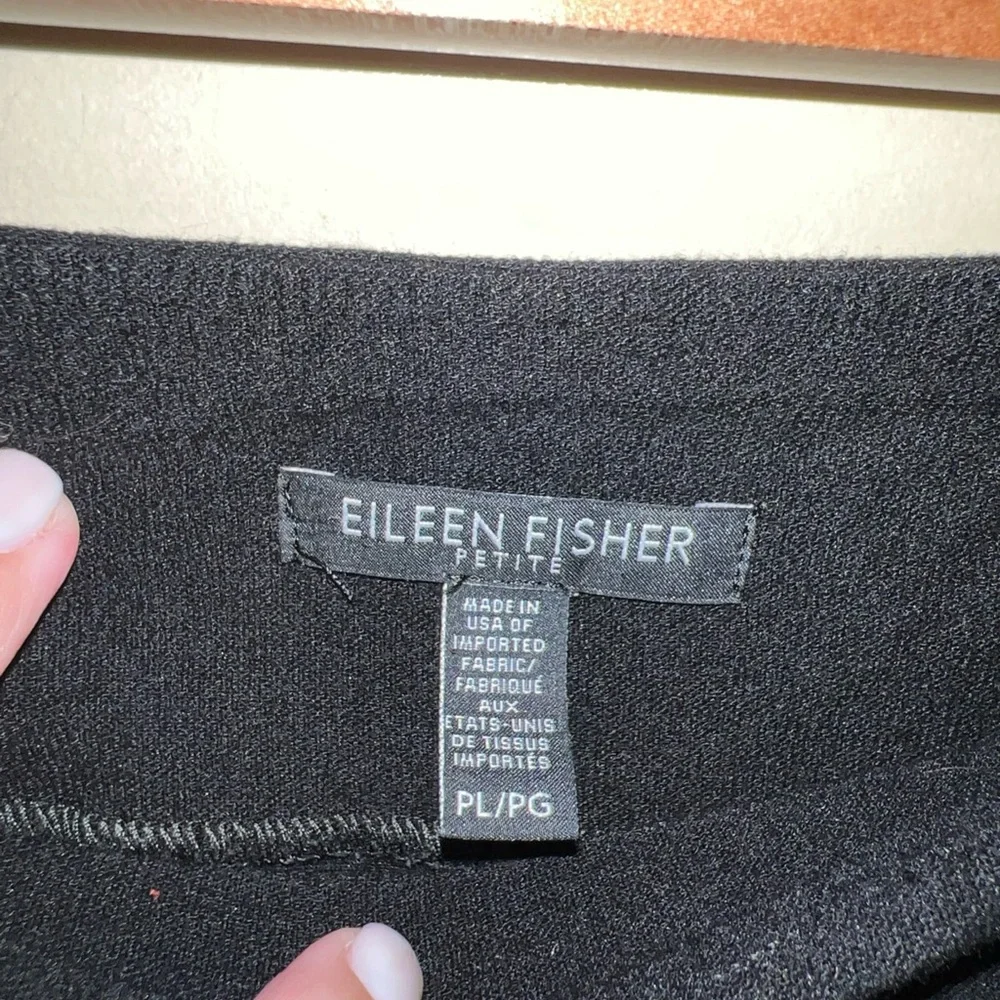 Eileen Fisher Crepe Black Women’s Pants large petite - Picture 4 of 6